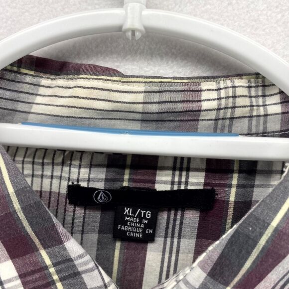 Volcom Lightweight‎ Long Sleeve button Up Flannel Shirt Mens Size XL - Picture 2 of 11
